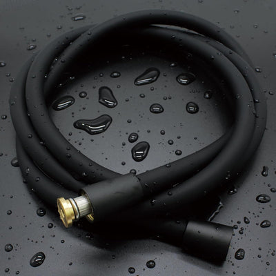 Manguera ducha silicona 79pulg antitorceduras latón negro