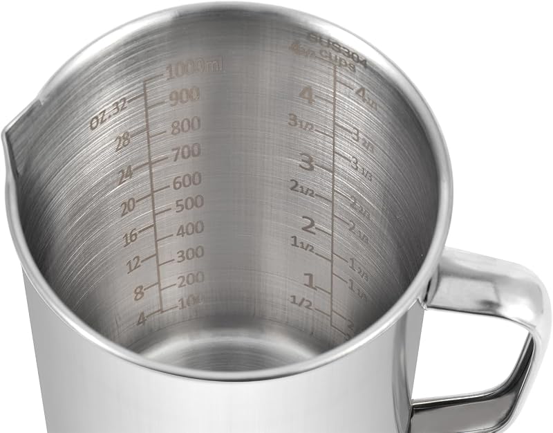 Taza medidora acero inox 34oz 4 pzas