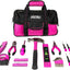 Set 40 Pzas Herramientas Bolsa Color Rosa