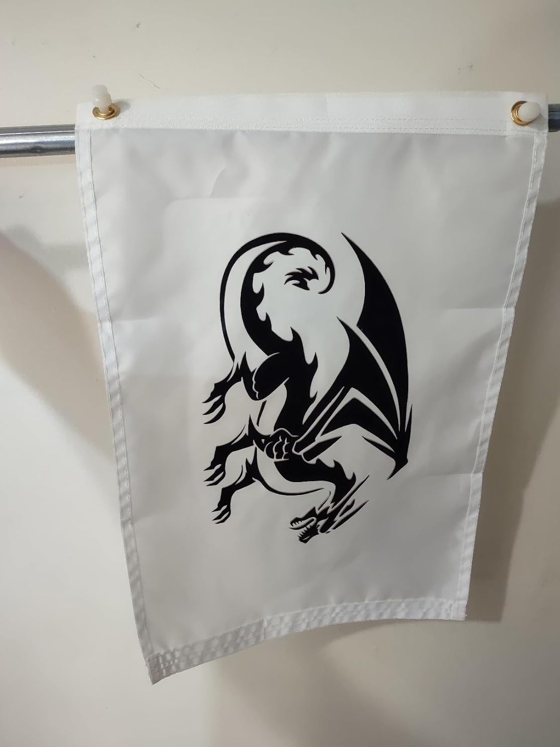 Bandera blanca poliéster 12x18" 2uds con ojales latón