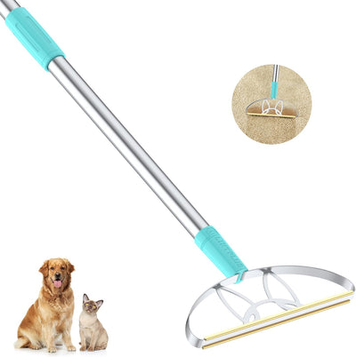 Rastrillo alfombras 63pulg resistente removedor pelo mascotas