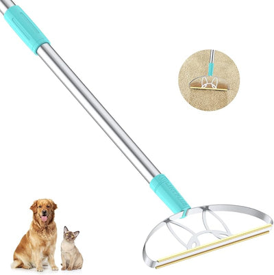 Rastrillo alfombras 63pulg resistente removedor pelo mascotas