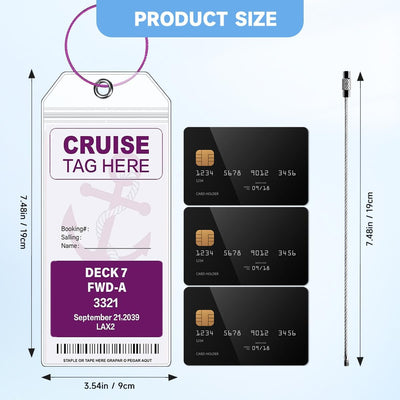Etiquetas equipaje crucero transparentes impermeables NCL