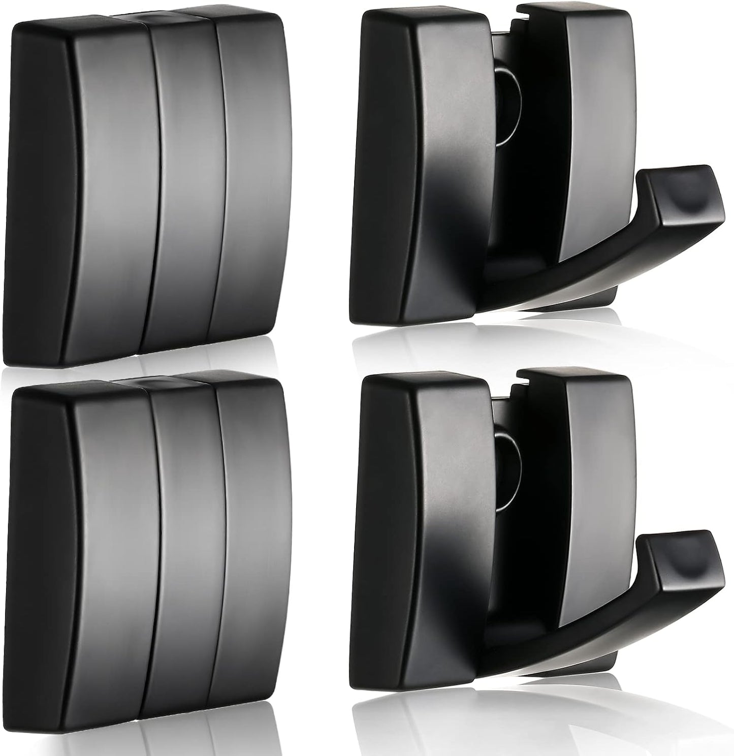 4 Ganchos Plegables Aluminio para Colgar en Pared