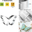 5 Pzas Cortadores Galletas Flores Mariposa Acero Inox