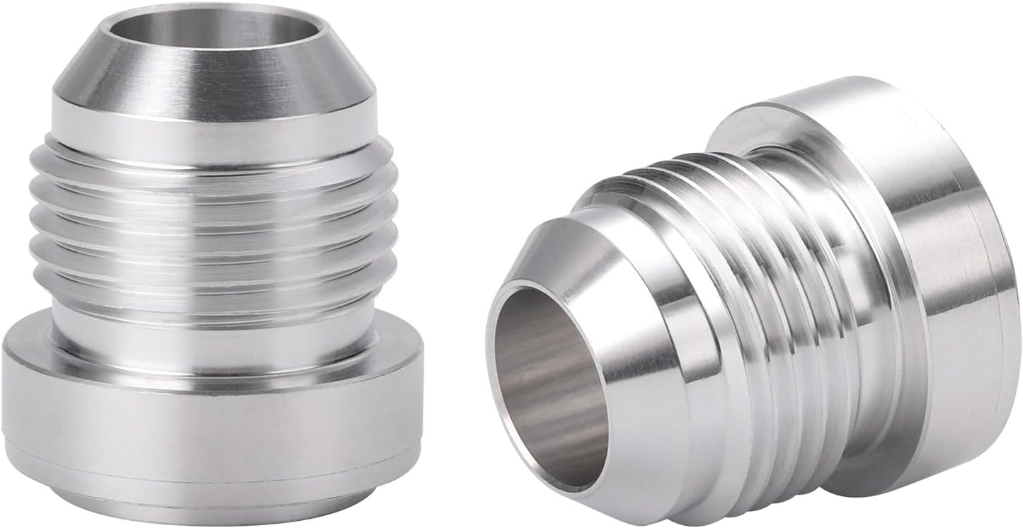 Adaptador soldadura macho aluminio manguera combustible 2 pzas