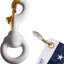 Gancho giratorio de latón goma blanca para poste bandera 3.3pulg
