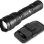 Linterna led 1200 lúmenes con funda cinturón y cargador