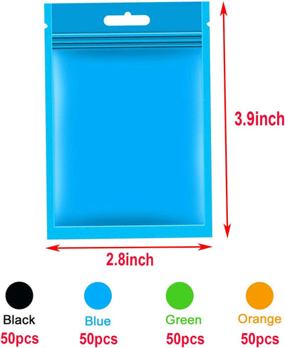 200 Bolsas Mylar con Cierre Cremallera 2.8x3.9"