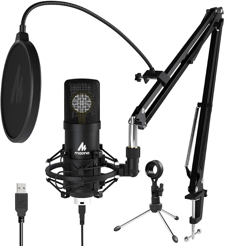 Micrófono condensador USB para computadora estudio