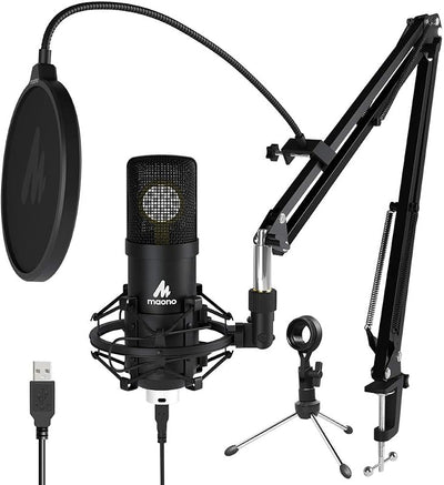 Micrófono condensador USB para computadora estudio