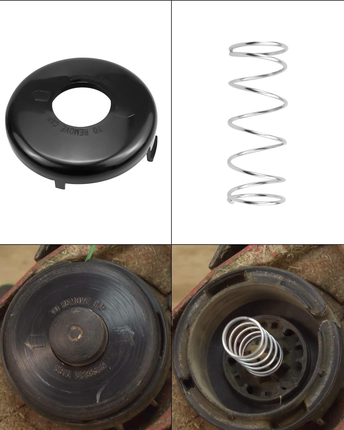 Tapa carrete y ajuste resorte para recortadora Toro 88026