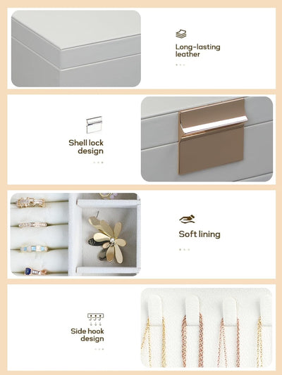 Caja joyería 4 capas para collar pulsera aretes almacenamiento