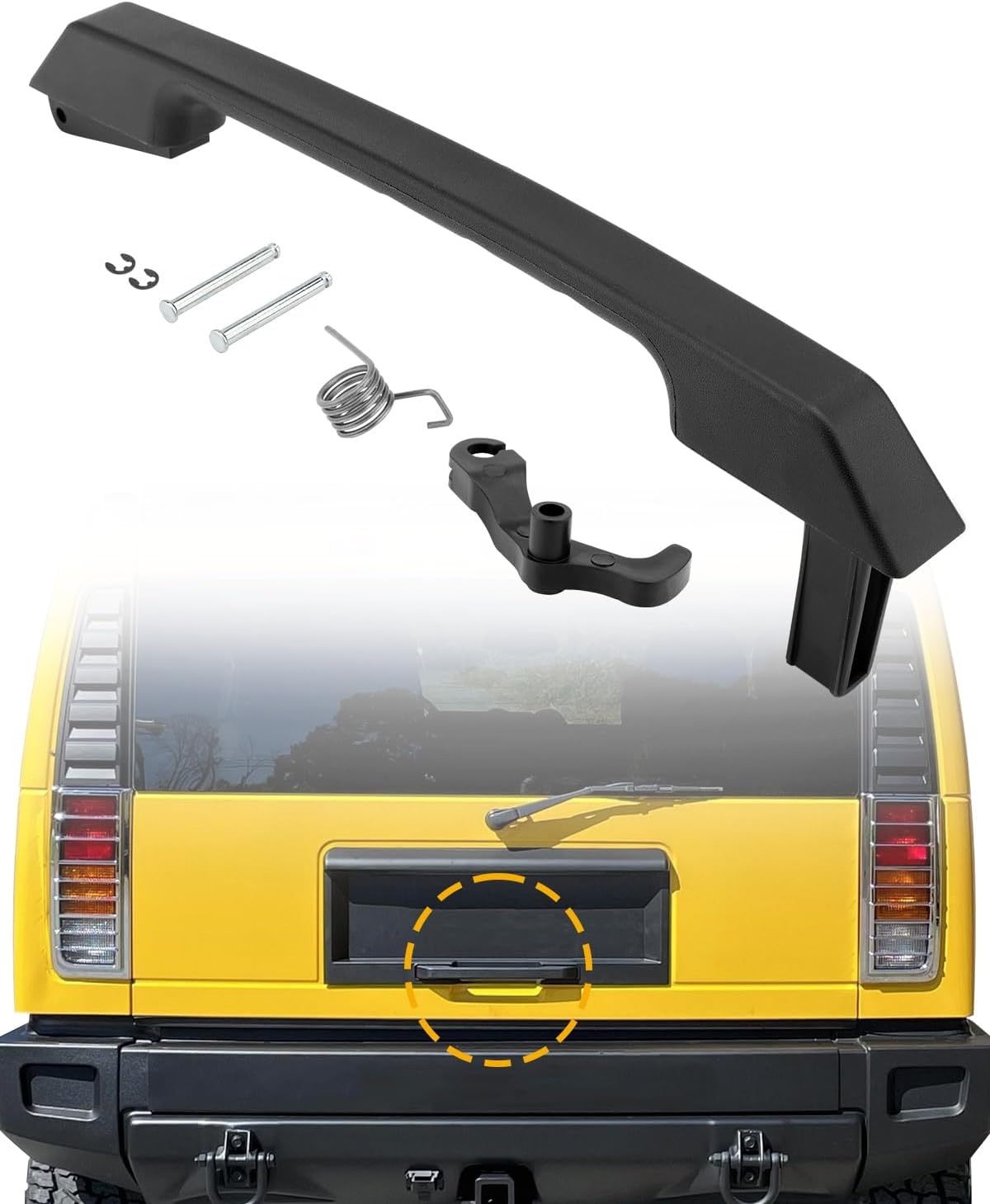 Kit manija puerta trasera Hummer H2 03-09 negra texturizada