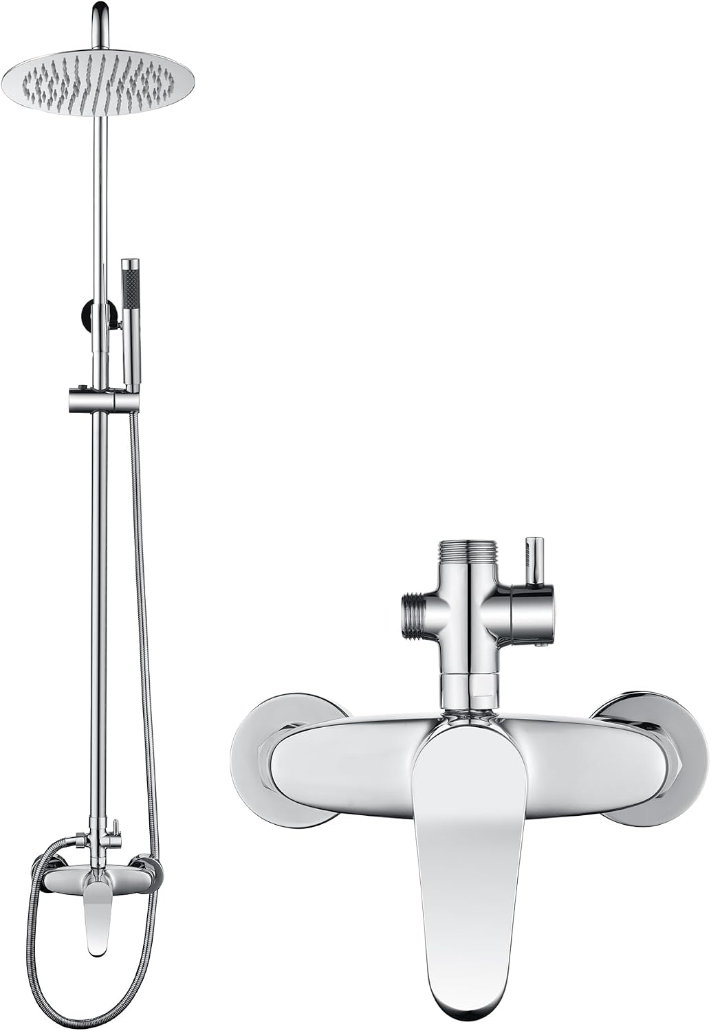 Kit ducha exterior cromado SS304 alta presión