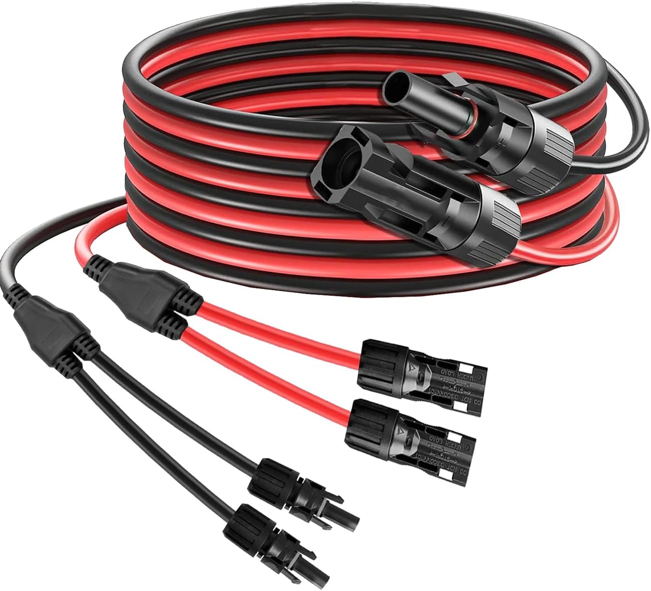 Cable extensión solar 20pies 10AWG 6mm² para 2 paneles