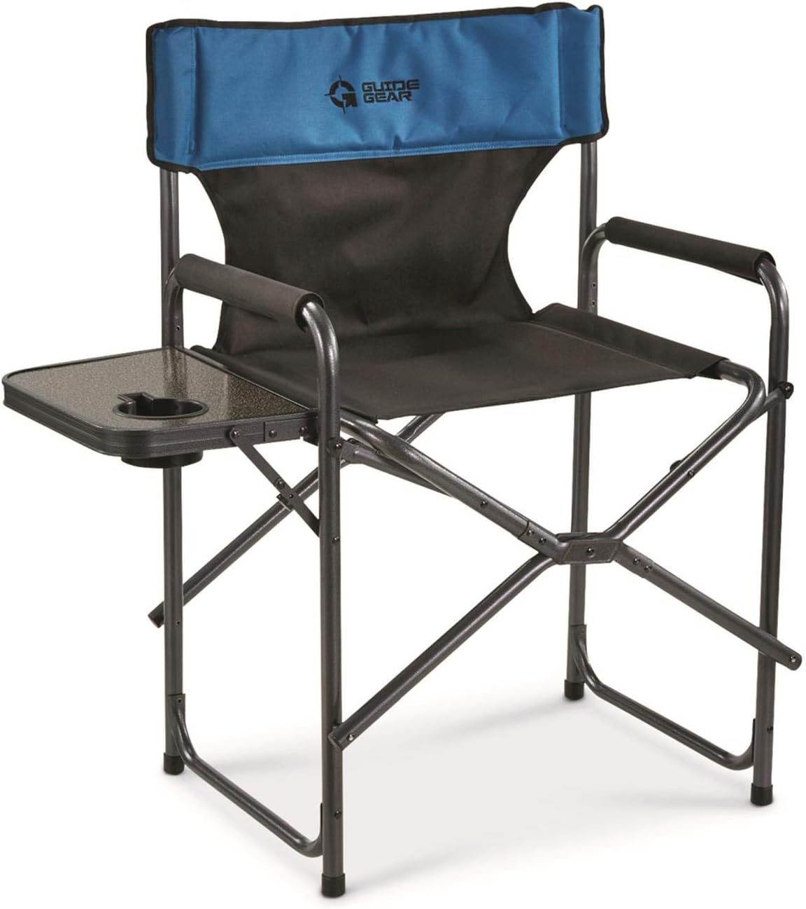 Silla campamento director alta plegable 500lb azul/negro