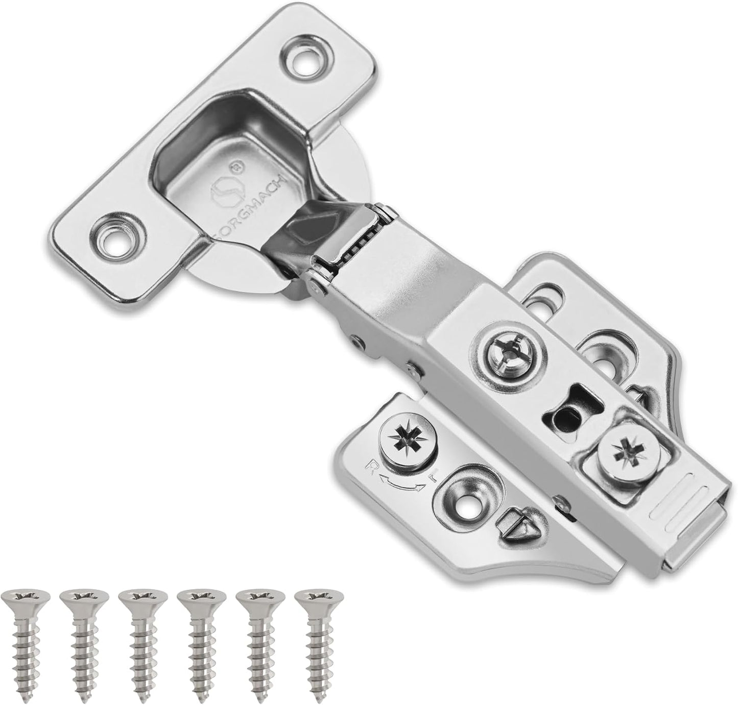 6 Pack Bisagras Cierre Suave Puerta Gabinete Cocina 105°