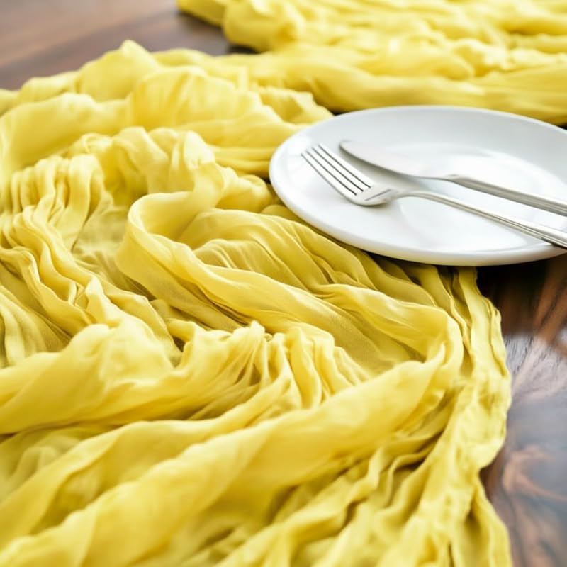 Camino mesa amarillo 10ft decoración boda bohemio