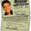 Tarjeta identificación plástica Elvis Presley doble cara