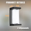 6 Luces Exterior 18W Apliques Negros IP65 Impermeables