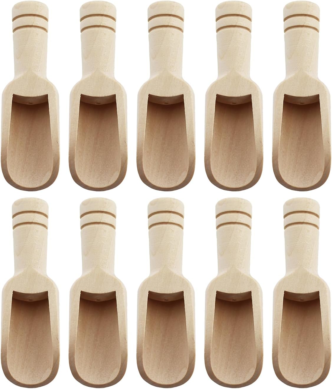 Cucharadita de madera RLECS para harina de leche, especias y azúcar, 10 unidades