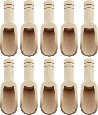 Cucharadita de madera RLECS para harina de leche, especias y azúcar, 10 unidades