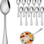Set 12 Cucharas Acero Inox 7.3pulg para Cena y Eventos