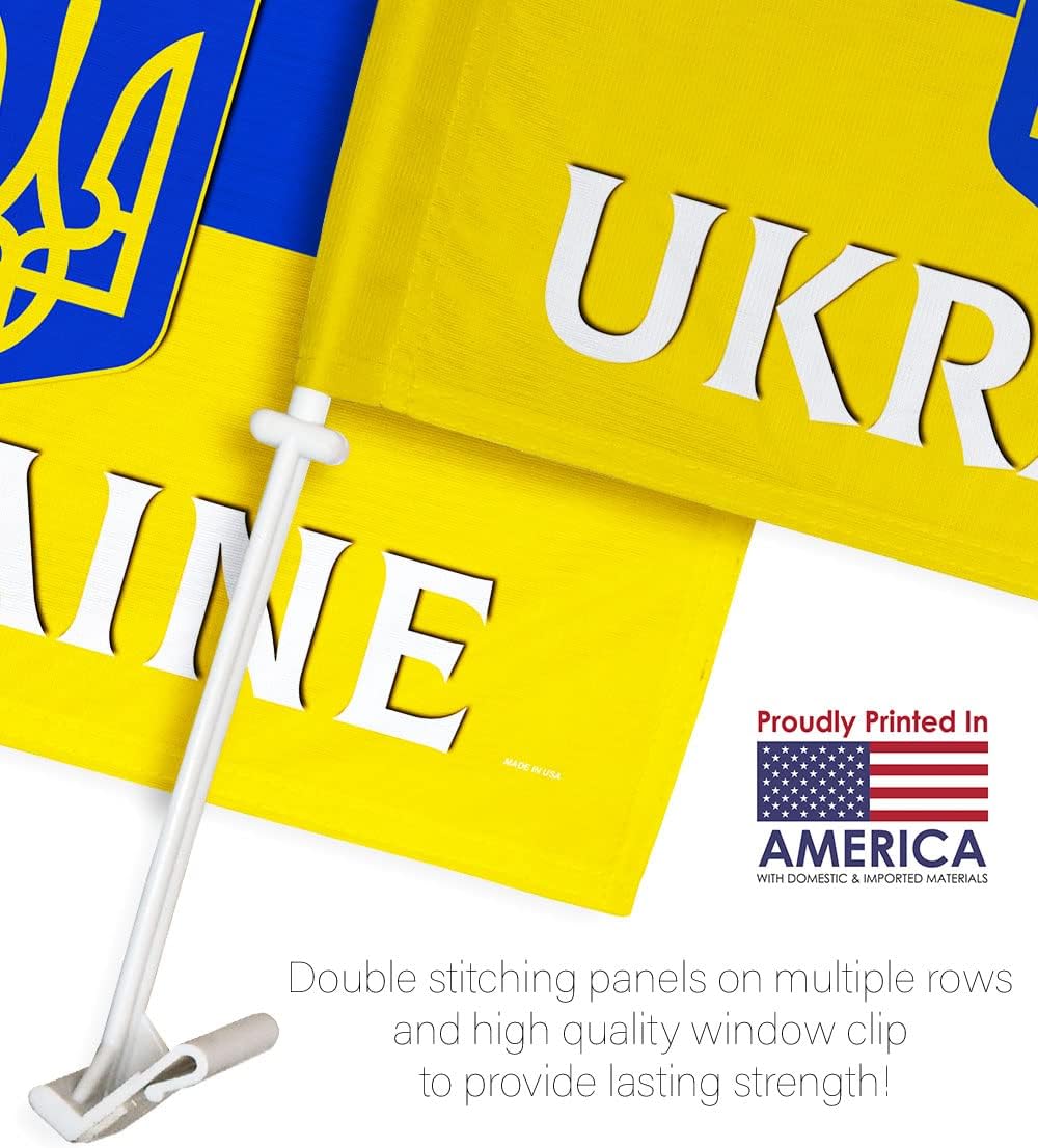 Soporte bandera Ucrania para coche y casa