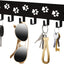 6 Ganchos Negros Adhesivos para Llaves Decorativos