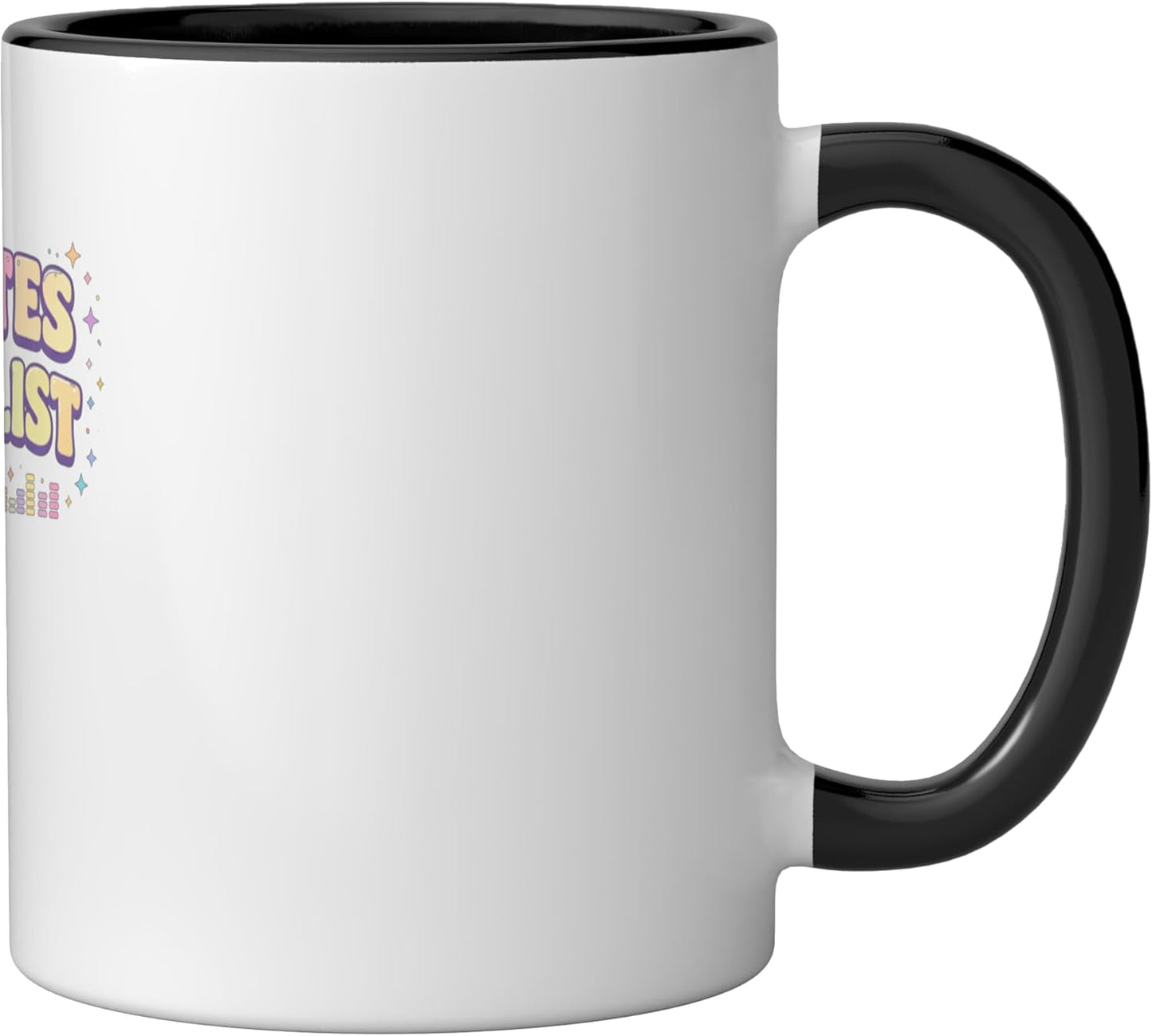 Taza Cerámica Pilates Negro/Blanco