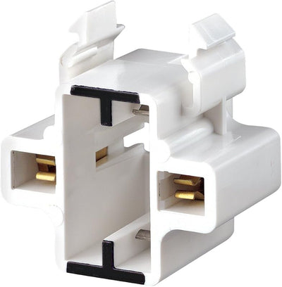 Portalámparas fluorescente compacta 2 pines blanco