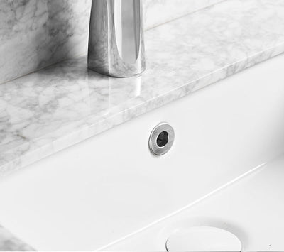 Tapa desbordamiento lavabo latón orificio níquel