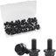 Tornillos hexagonales m6-1.0x12mm brida negro clase 10.9