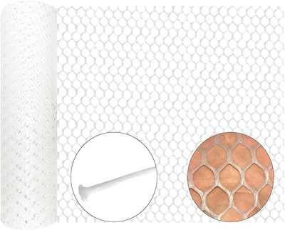 Valla malla plástica 7.87pulg x5.91ft con 25 correas