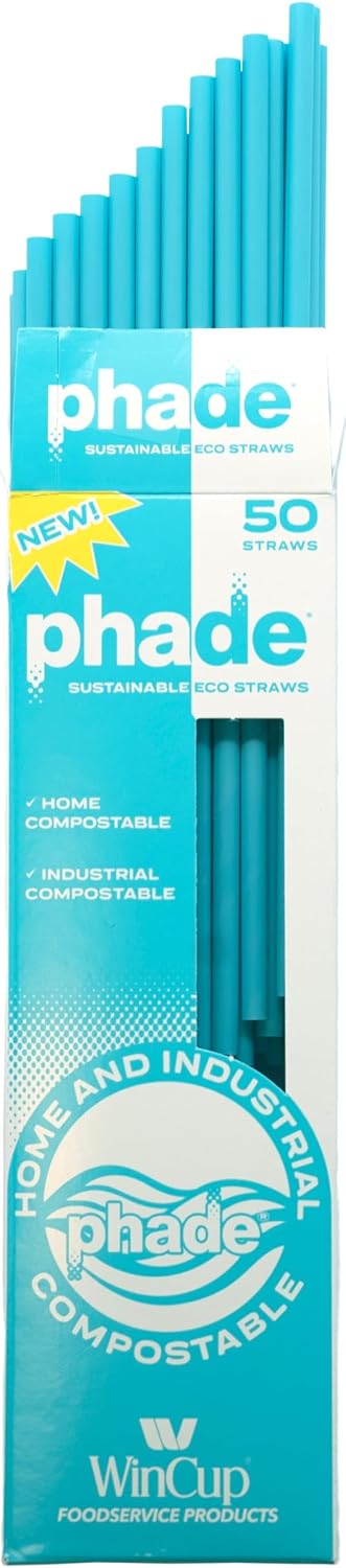 Pajitas Jumbo biodegradables compostables 7.75pulg 50uds