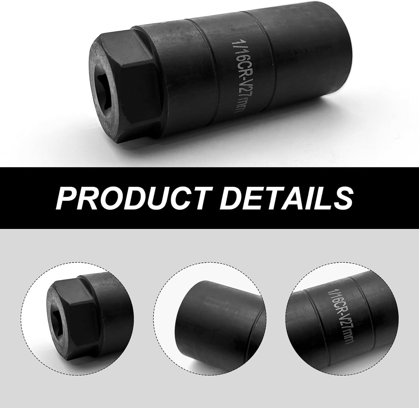 Toma sensor presión aceite auto 3/8" llave 1-1/8"