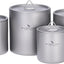 Tazas titanio doble pared apilables té café set 4