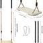 Set columpios cuerda nailon asiento madera
