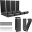 6 Ganchos Plegables Negro Aluminio para Auriculares