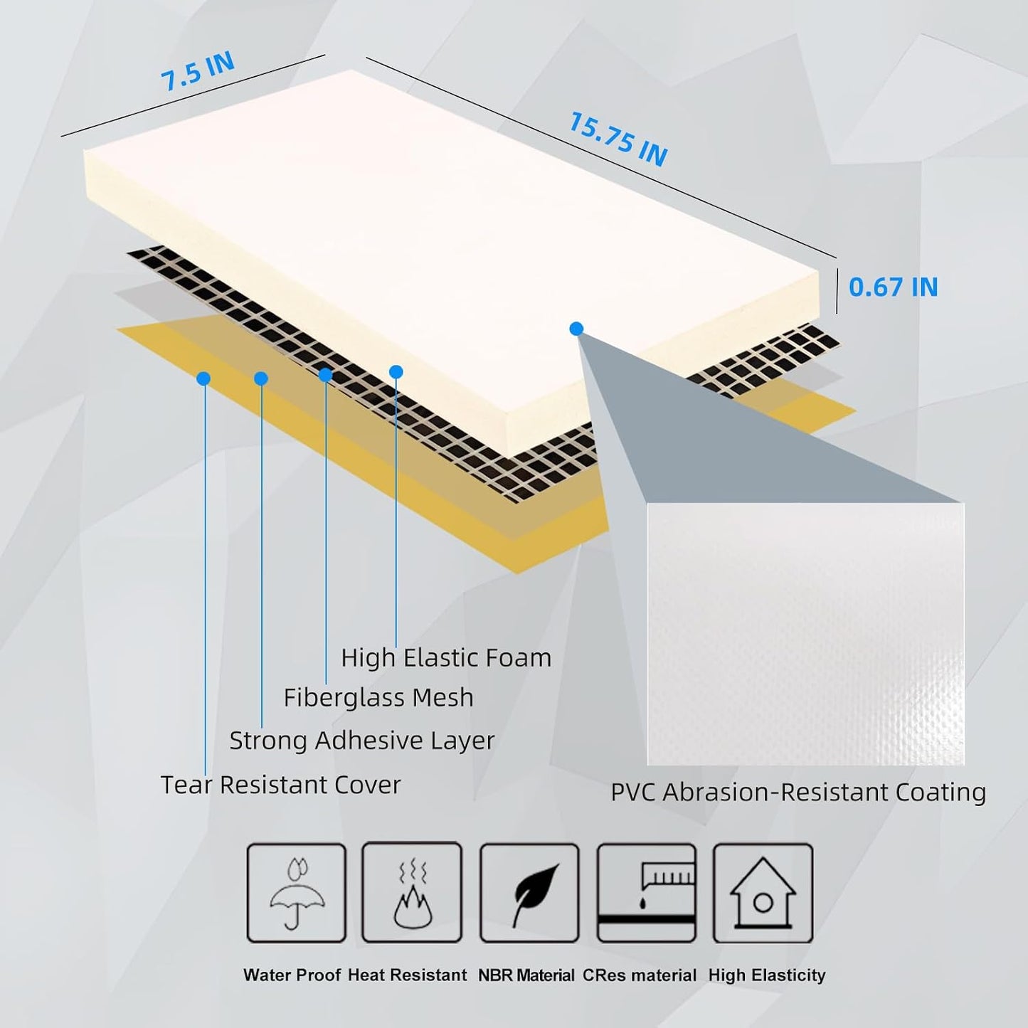 Protector pared garaje espuma adhesiva gruesa pack 4 blanco
