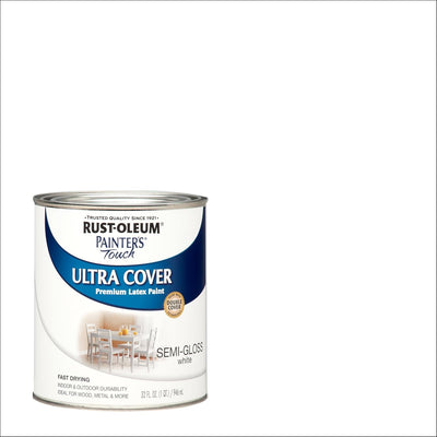 Pintura látex blanco semibrillante 1qt pack 2