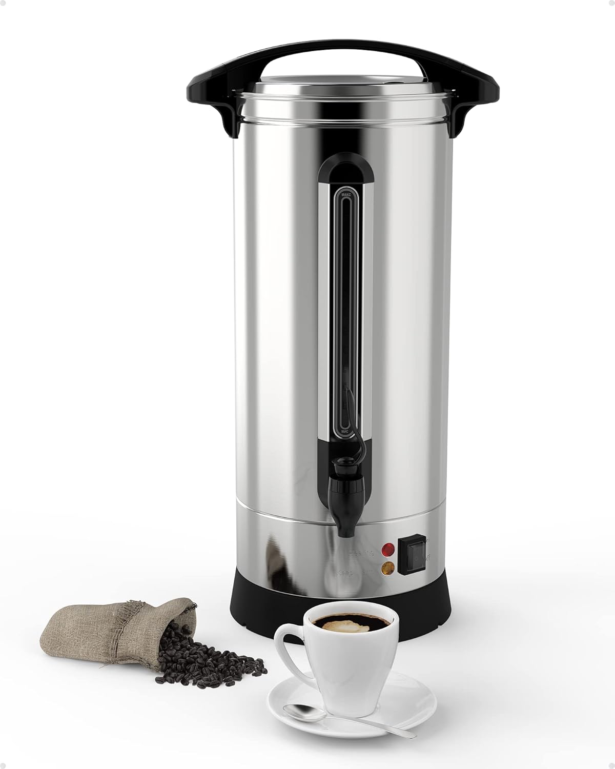 Cafetera comercial 70 tazas 10L doble pared acero inox