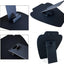 Soporte plegable terciopelo negro para collar y joyas