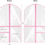 Bolsas ropa transparente baile 40" niños 6 Pzas rosa
