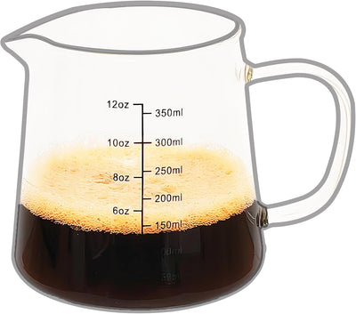 Taza Espresso 12oz Vidrio Resistente Jarra Espumadora