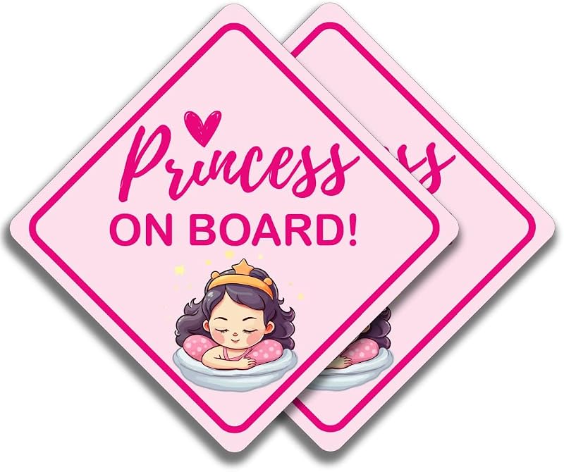 Adhesivo princesa para auto extraíble sin daños 2 pzas