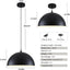 Lámpara colgante cocina industrial moderna 19.7pulg