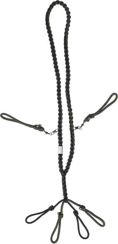 Cordón trenzado con clip negro