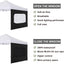 Pared lateral toldo 10x10 con ventana malla negra